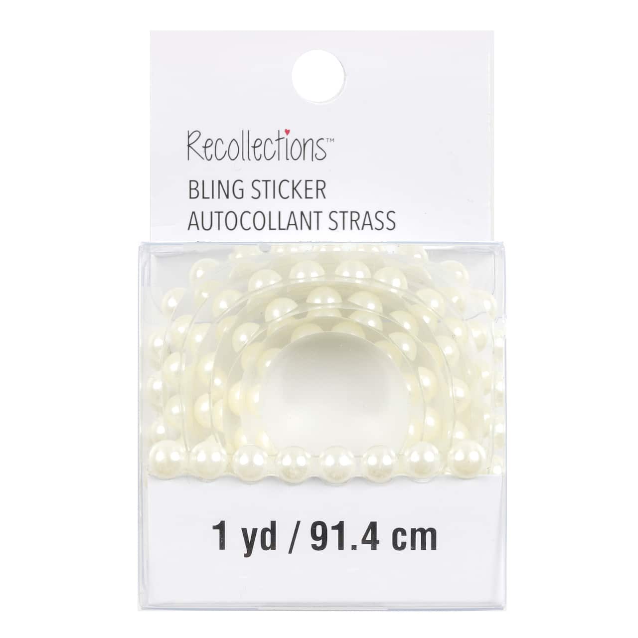 12 Pack: White Pearl Stickers by Recollections™ Bling on a Roll